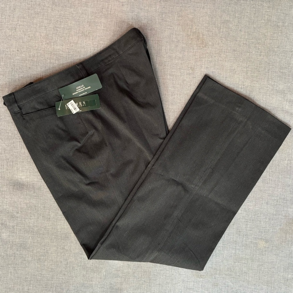 NWT LAUREN Ralph Lauren Adelle Slimming Fit Modern Straight Trouser